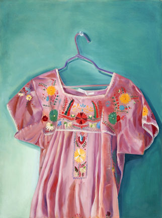Student painting of a dress